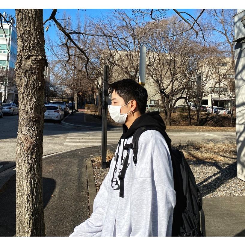 拼接撞色重磅寬大帽T 帽T 韓版 帽踢 情侶衣 長袖  刺繡 內刷毛 寬鬆 男女皆可 落肩 男裝 撞色感-細節圖8