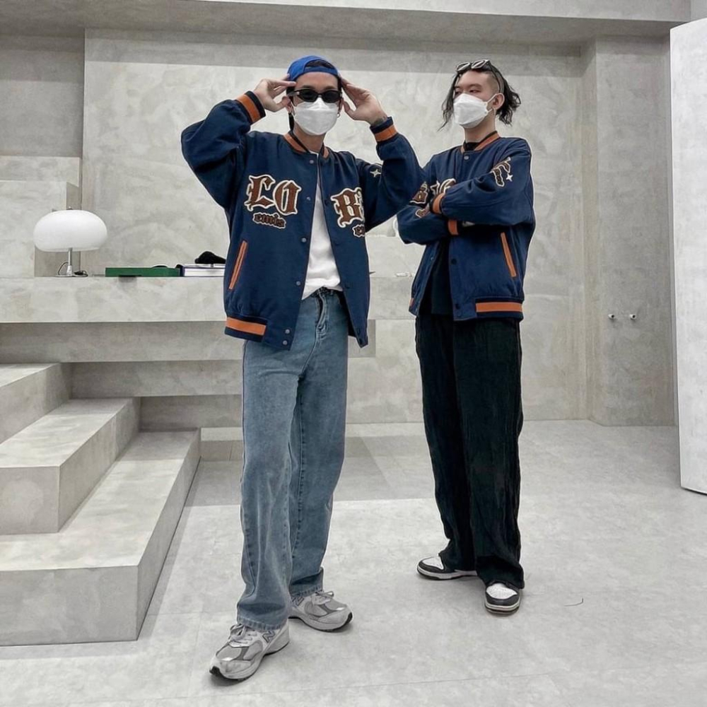 超厚重磅羅紋配色拼布刺繡棒球外套 棒球外套 夾克 2219-細節圖3