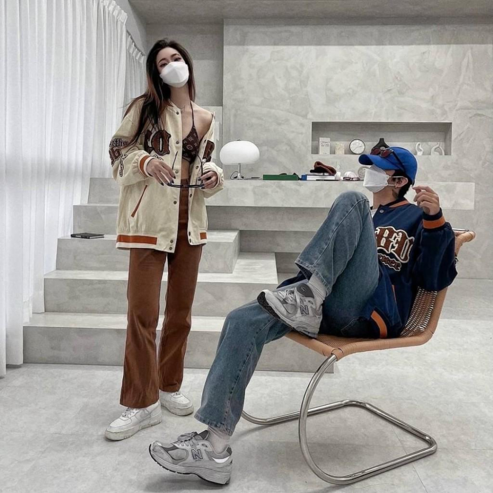 超厚重磅羅紋配色拼布刺繡棒球外套 棒球外套 夾克 2219-細節圖6