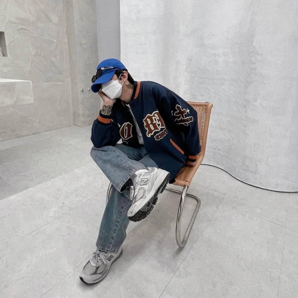 超厚重磅羅紋配色拼布刺繡棒球外套 棒球外套 夾克 2219-細節圖9