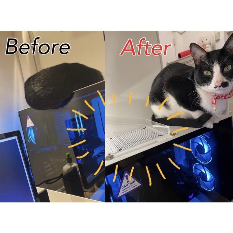 🐈防貓咪手賤擋板 客製化擋板 貓咪 主機 壓克力擋板 壓克力 電腦 貓 客製化-細節圖3