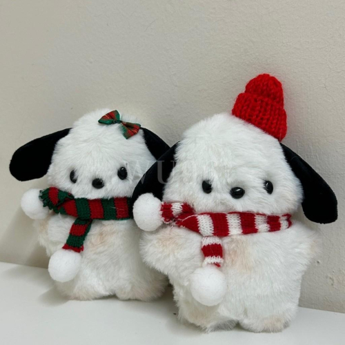 聖誕 帽子小兔 小狗 吊飾 配件 兔子 聖誕節 節日 交換禮物 狗 娃娃 玩偶 飾品 情人節 萬聖節