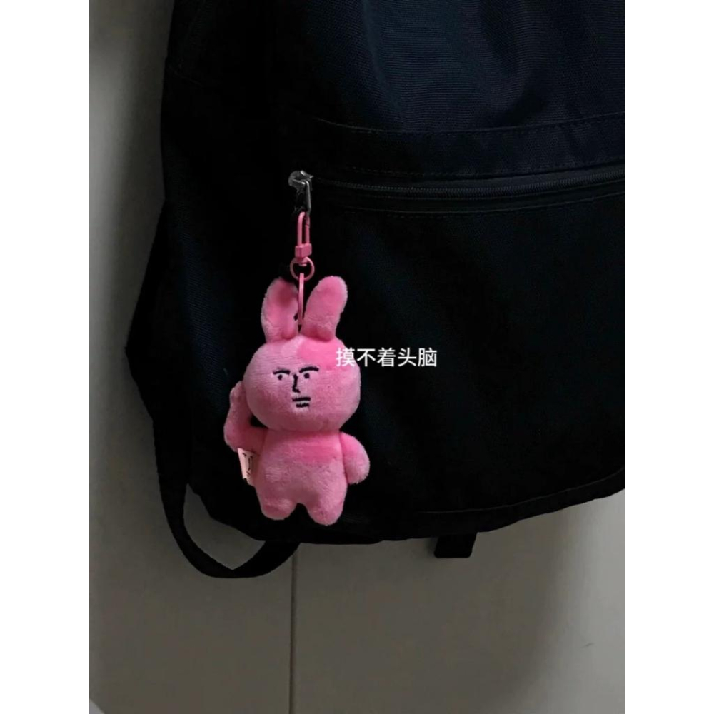 粉紅兔子 搞笑吊飾 掛件 兔子 💘🤩 交換禮物 情人節 粉紅 兔子-細節圖5