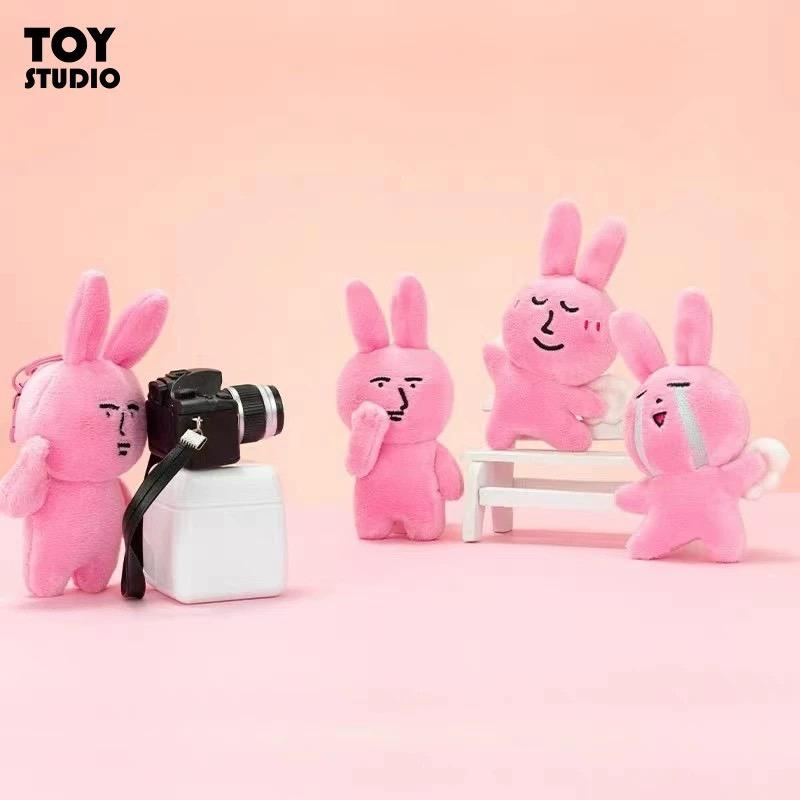 粉紅兔子 搞笑吊飾 掛件 兔子 💘🤩 交換禮物 情人節 粉紅 兔子-細節圖6