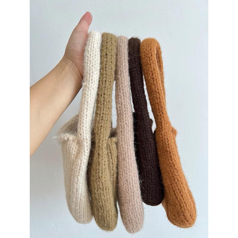 egg迷你 針織手提包 韓系 粗毛線 秋冬 百搭 隨身包-細節圖3