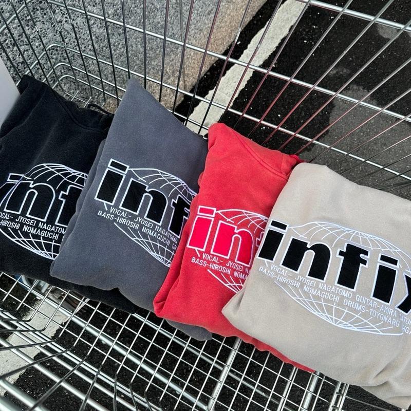 韓國洗水Infix刺繡地球帽T 帽踢 長袖 連帽上衣 男裝 女裝 情侶衣 韓系 穿搭 pop 98963-細節圖9