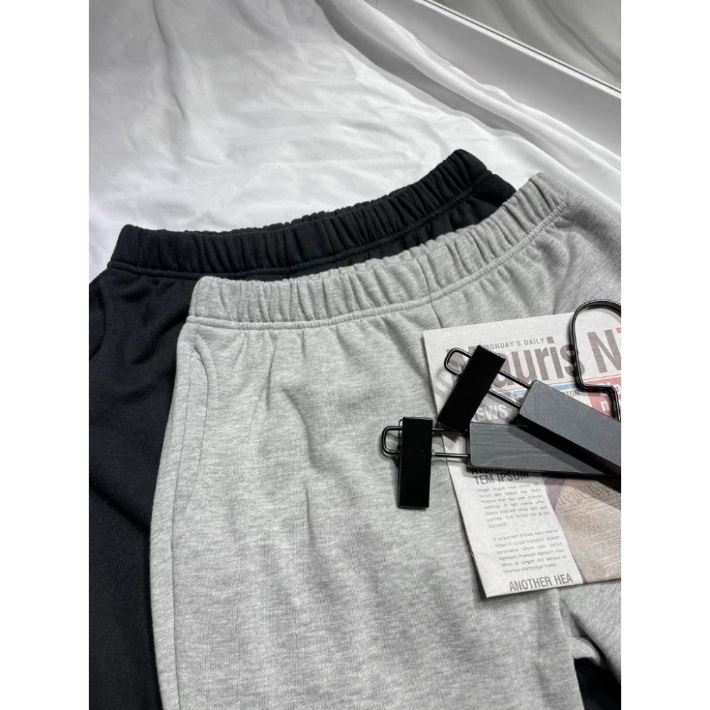 韓系舒適落地褲 灰/黑 落地褲 長褲 棉褲-細節圖6