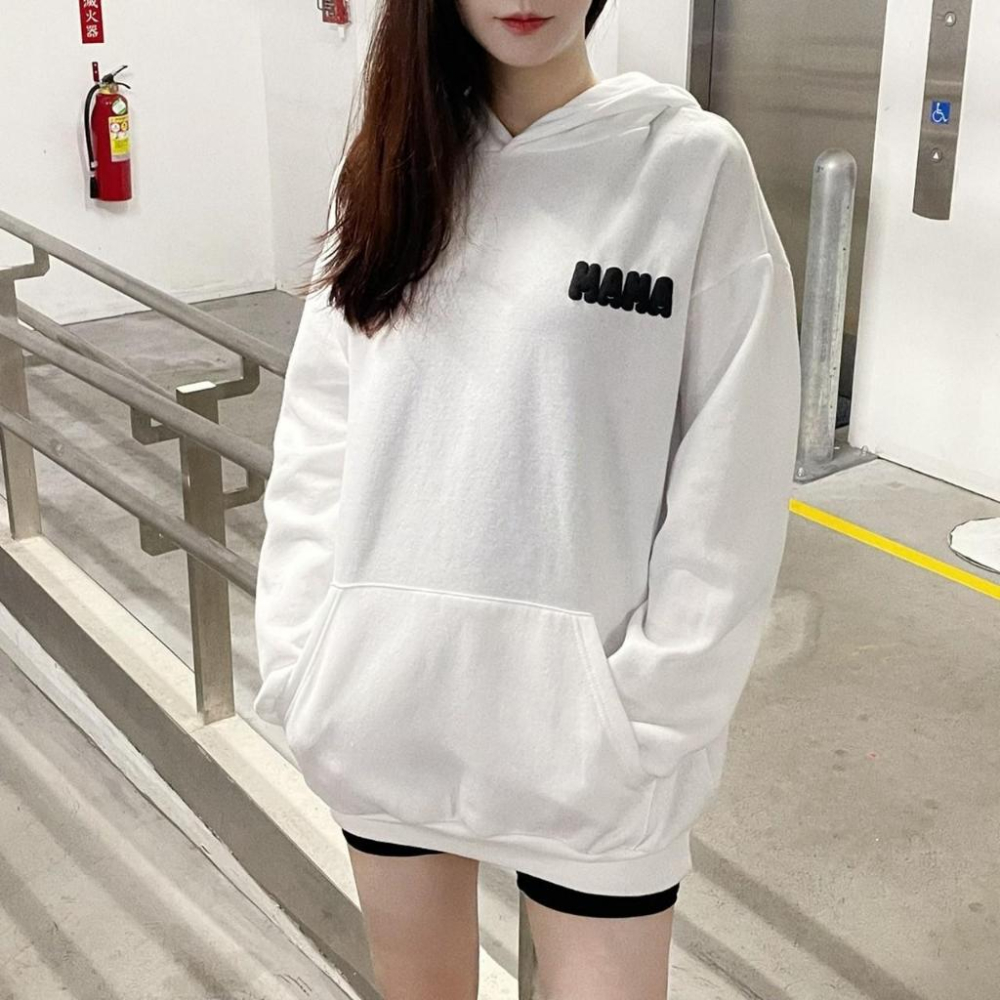 DONT TELL MAMA ABOUT LAST NIGHT 滿版凸體發泡刷毛帽T 帽踢 長袖 K-2 661-細節圖4