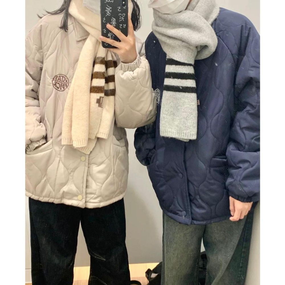 質感細節滿分的韓系圍巾 圍巾 披肩 冬天必備 交換禮物 情侶 女友 男友 禮物 聖誕節 姊妹裝-細節圖3