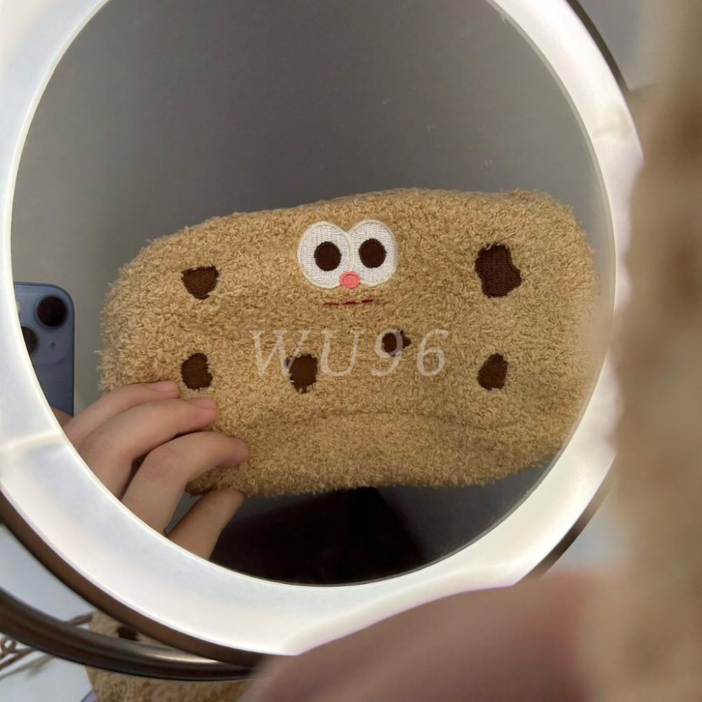 餅乾筆袋 cookie毛絨掛脖包-細節圖2