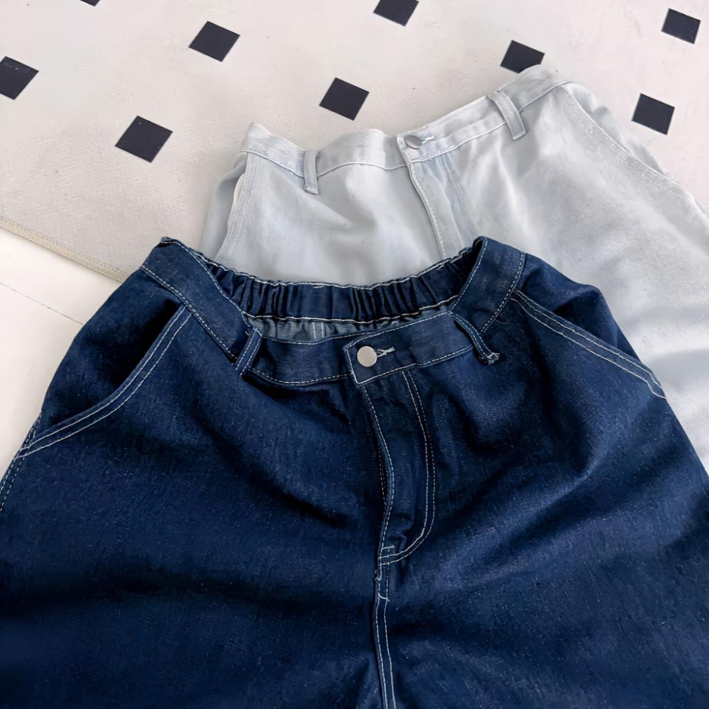 高質感素面牛仔畫家褲 牛仔褲 長褲 畫家褲 韓版長褲 男裝 女裝-細節圖2