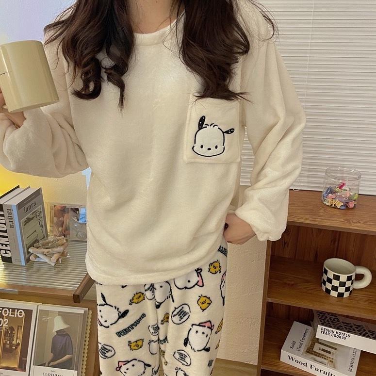 小狗睡衣 睡衣 帕恰狗 居家 衣服 長褲 保暖 珊瑚絨 冬天必備-細節圖5