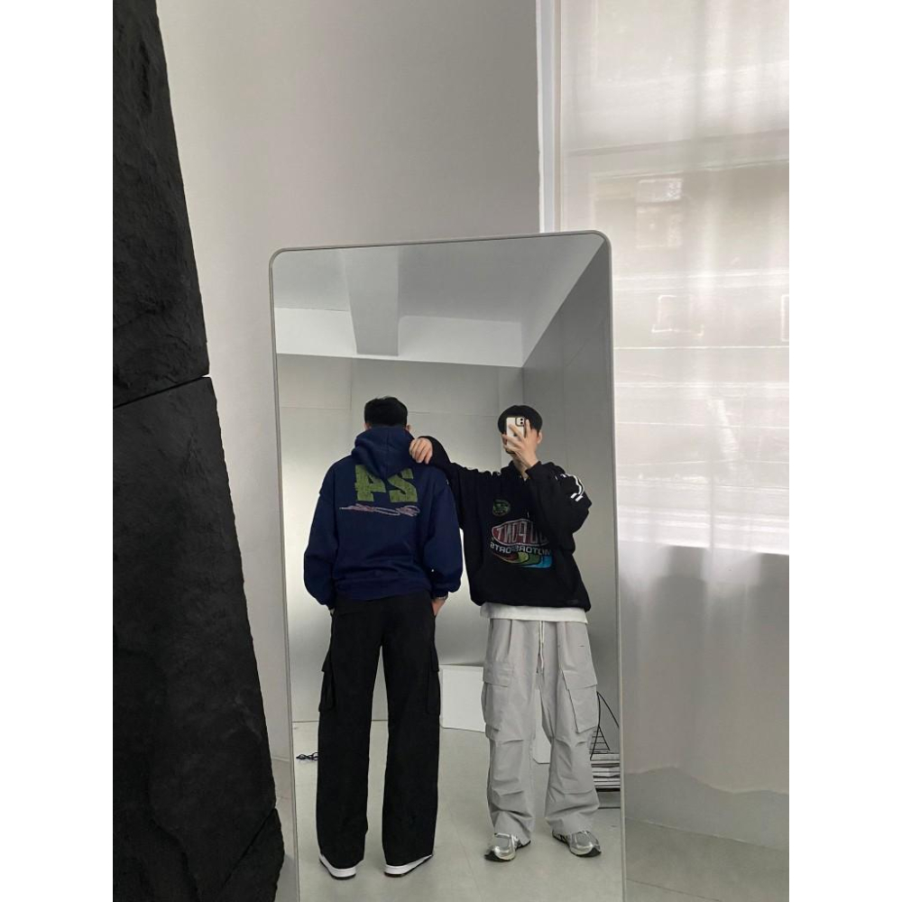 MOTORSPORTS賽車風刷毛帽踢 TEE 長袖 衛衣-細節圖4