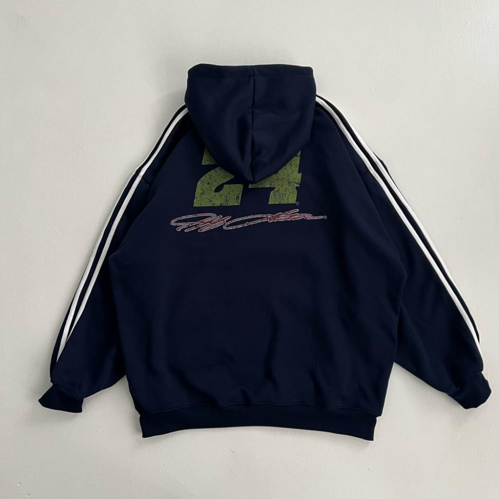 MOTORSPORTS賽車風刷毛帽踢 TEE 長袖 衛衣-細節圖5