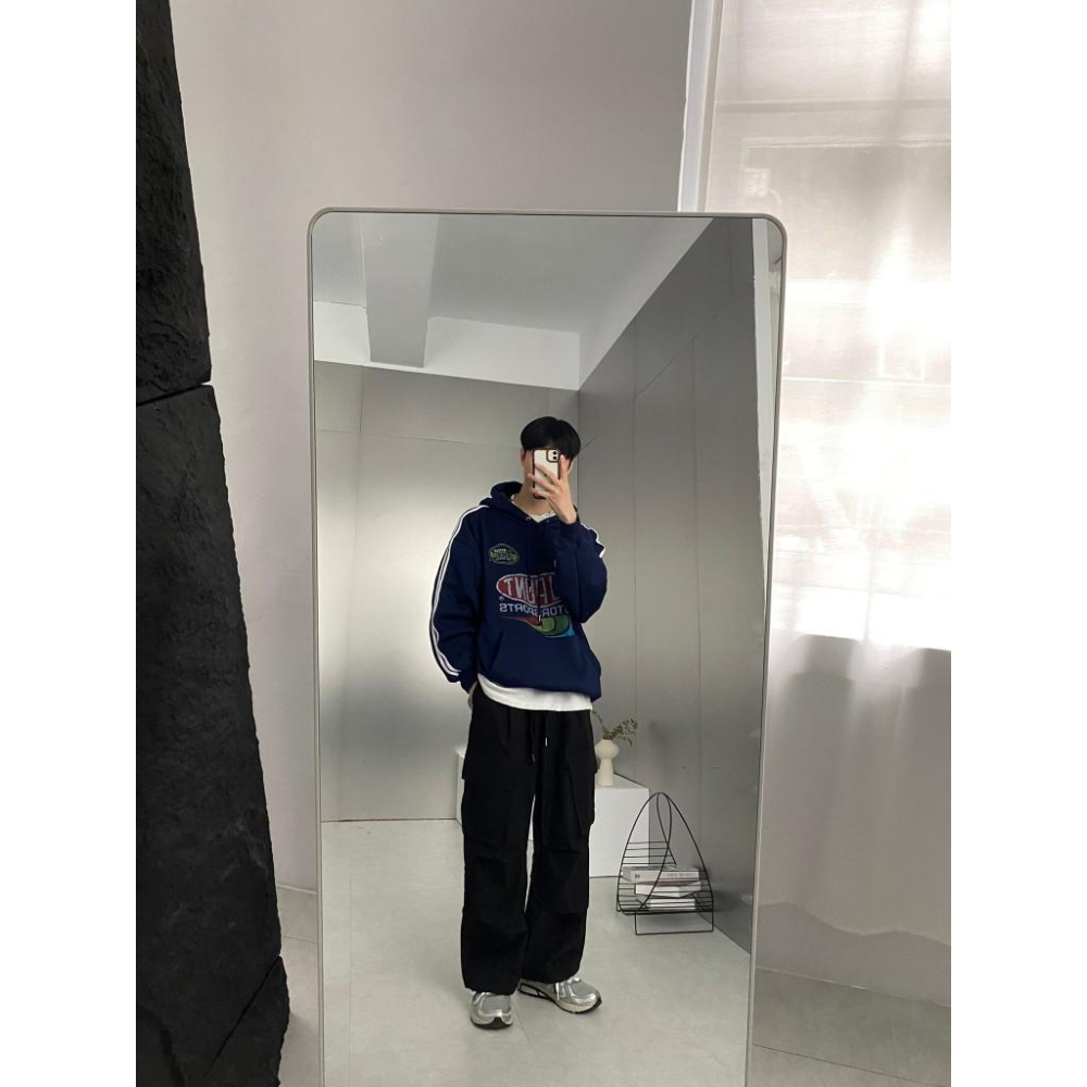 MOTORSPORTS賽車風刷毛帽踢 TEE 長袖 衛衣-細節圖6