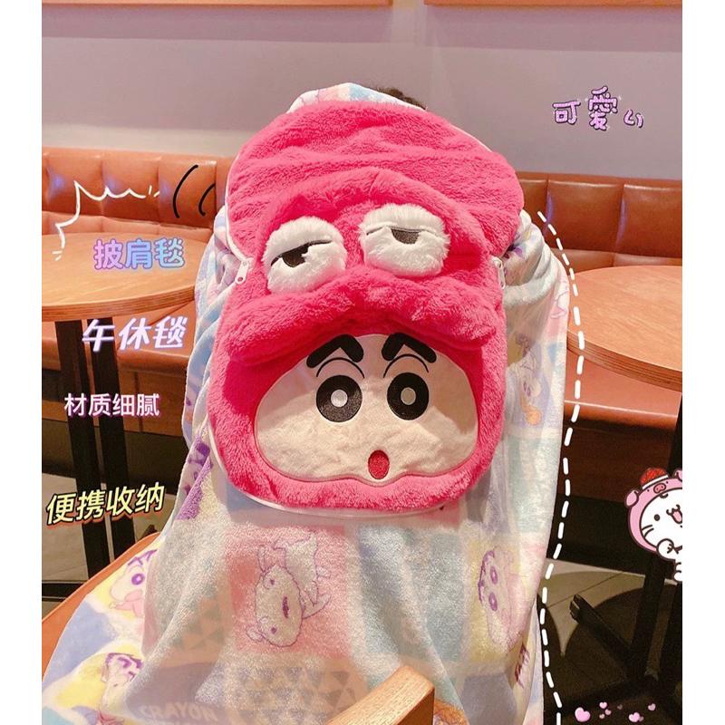 蠟筆小新兩用毯 交換禮物 毯子 被子 車用 小新 靠枕-細節圖3