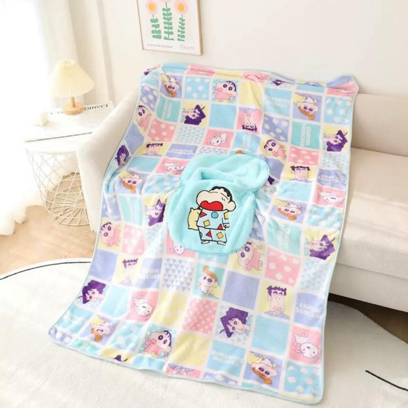 蠟筆小新兩用毯 交換禮物 毯子 被子 車用 小新 靠枕-細節圖8
