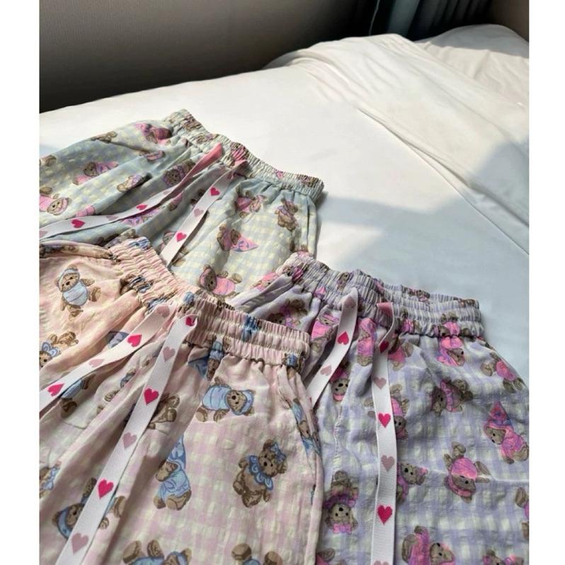 韓國/小熊 泡泡棉睡褲 居家-細節圖2