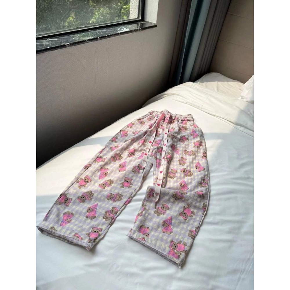 韓國/小熊 泡泡棉睡褲 居家-細節圖4