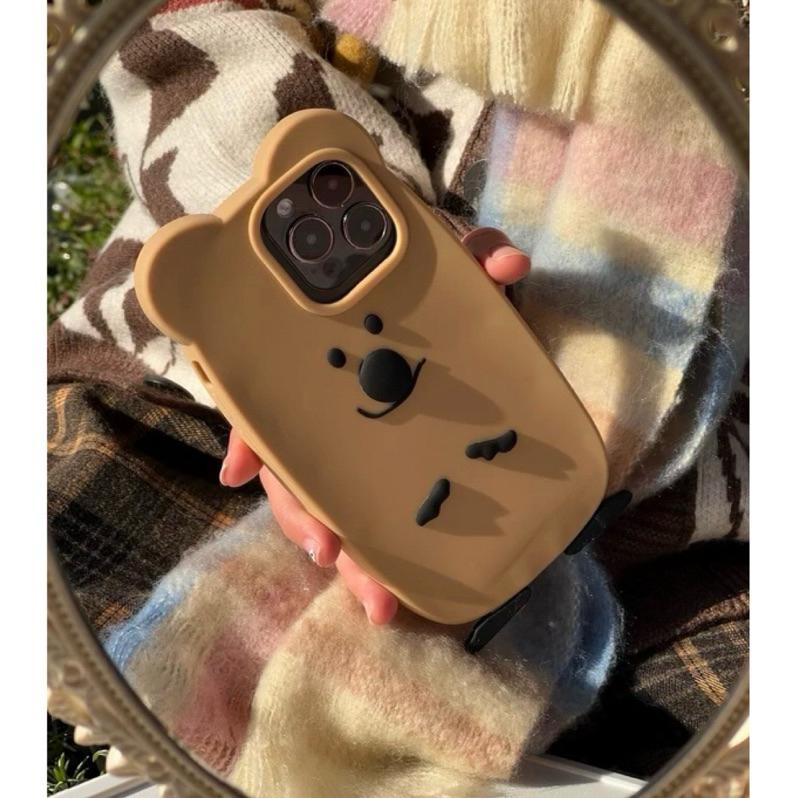 矮袋鼠 柿子椒熊 手機殼 iPhone 手機 手機保護周邊  iPhone 15 12 13 14 殼-細節圖2