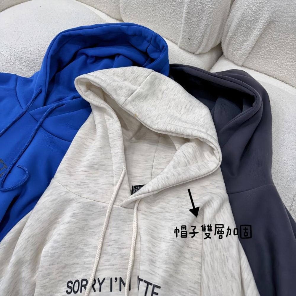 韓國升級版 喝咖啡哥人像男 刷毛 帽T 連帽上衣 上衣 帽踢-細節圖3