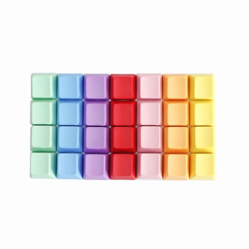 PBT無刻鍵帽1u加厚機械鍵盤R1 OEM高度單色多色彩虹搭配 單顆