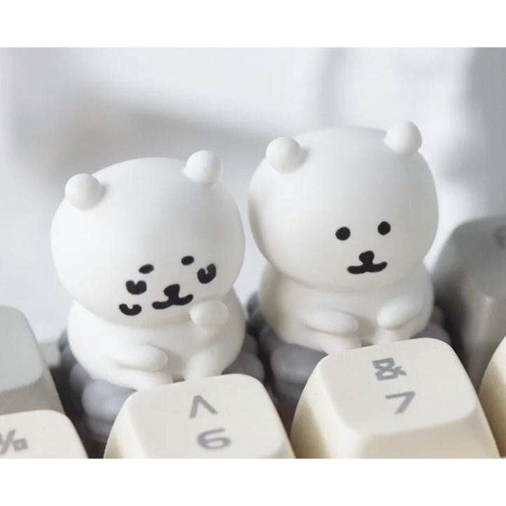 吉伊卡哇 nagano熊 自嘲熊 Chiikawa 鍵盤 鍵帽 個性 DIY PNK 01-細節圖2