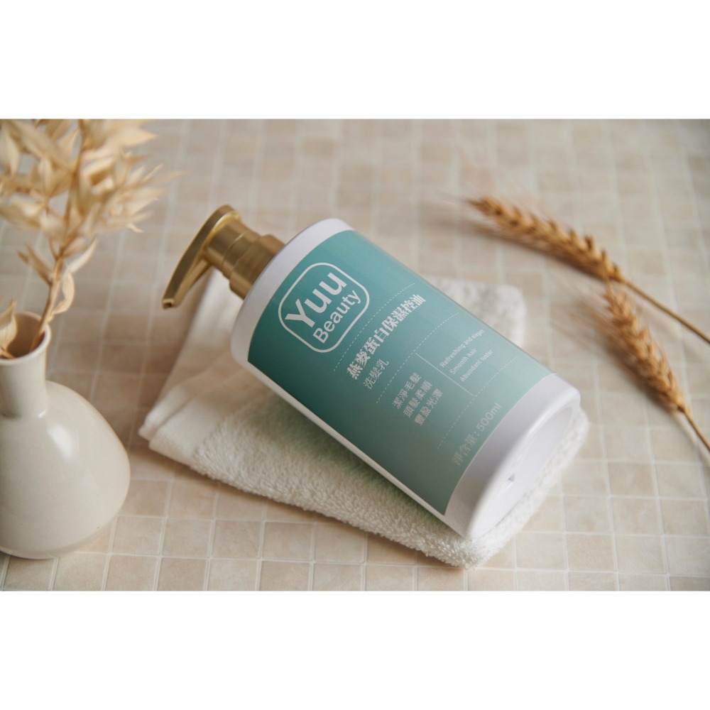 【Yuu Beauty】燕麥蛋白保濕控油洗髮乳 500ml｜燕麥蛋白強韌修護｜保濕+控油柔順亮澤不毛躁-細節圖3