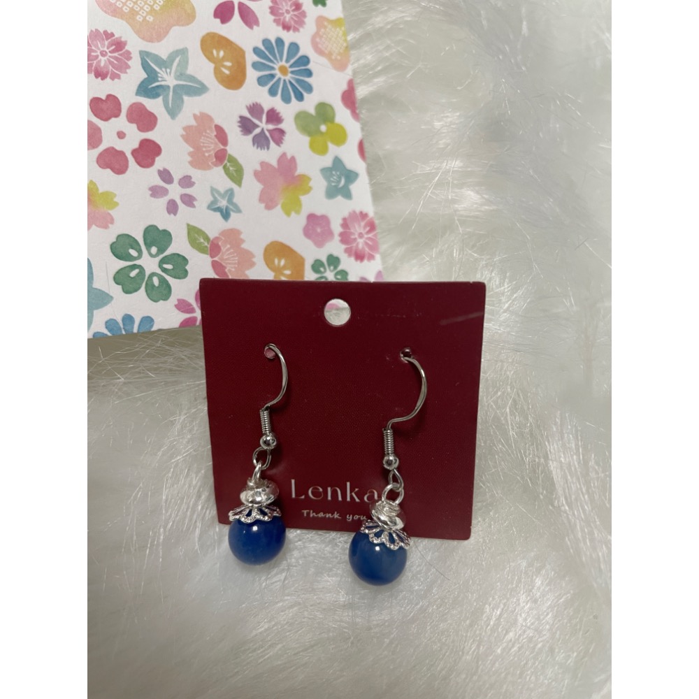 耳環（耳勾）_手工耳環 （玉石）-細節圖3