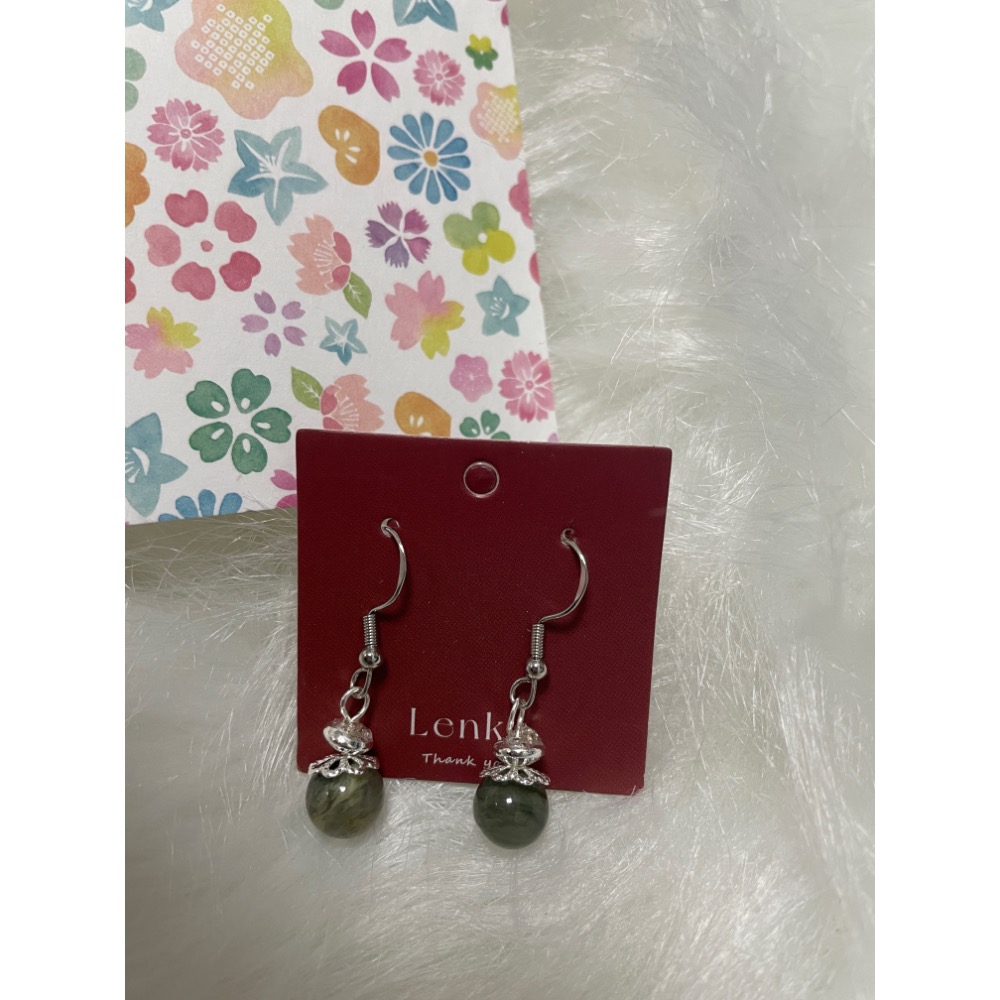 耳環（耳勾）_手工耳環 （玉石）-細節圖4