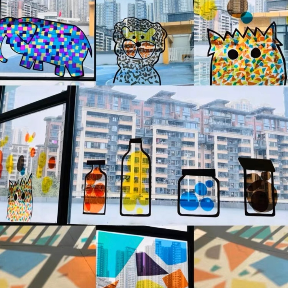 ✅彩色玻璃紙塑料片95片混合形狀出貨 三色原理 彩色透光片 透光片 玻璃紙-細節圖4