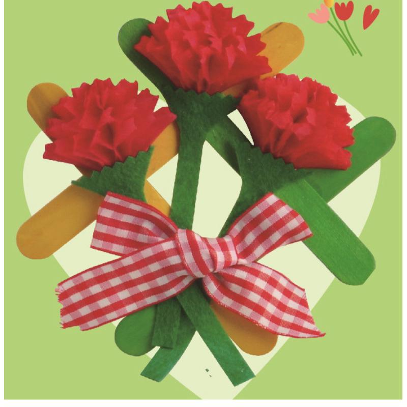 母親節 手工 康乃馨花 DIY 自製相框花  康乃馨相框款 康乃馨 相框款 自製材料包 康乃馨手作 康乃馨相框-細節圖8