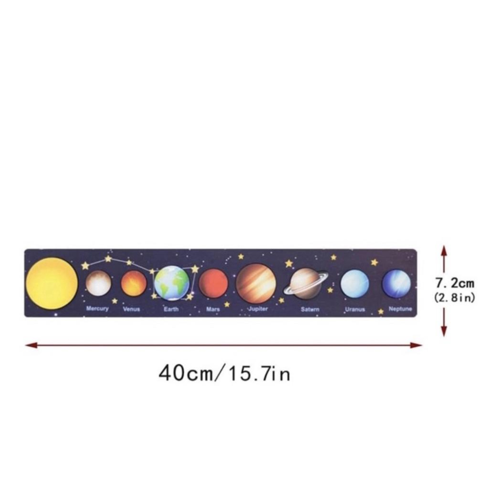 圓型板（木製款）銀河系九大行星配對 太陽教具 圓形款九大行星 太陽系列 銀河拼圖 圓形款九大行星 太空拼圖-細節圖8