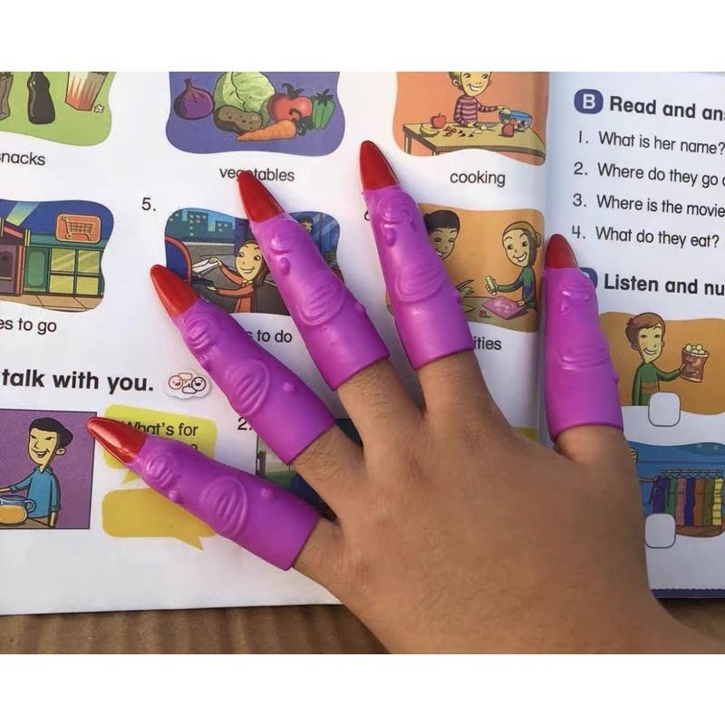 巫婆手指1入閱讀小幫手，萬聖節教學道具1入顏色隨機 指教棒 萬聖節手指套 巫婆指套 指示棒 指教棒-細節圖5