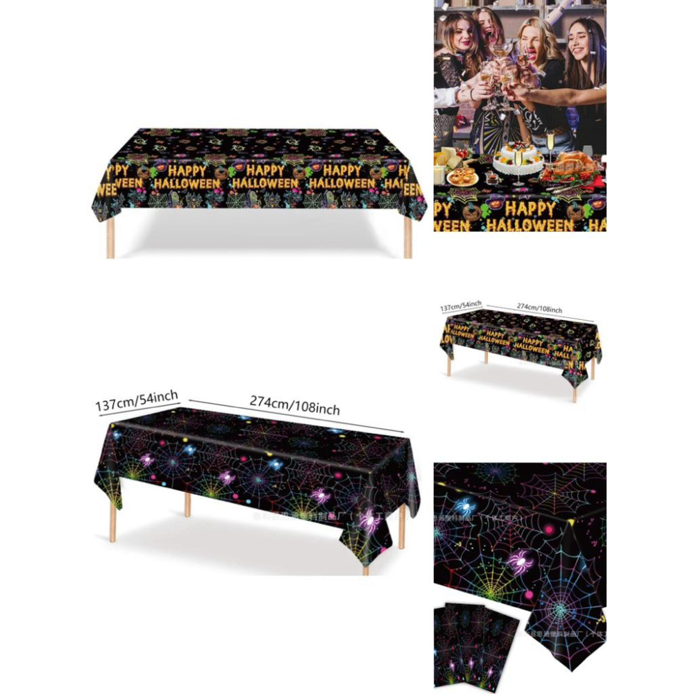 聖誕節桌布 一次性桌巾 萬聖節款一次性桌巾 萬聖節佈置 萬聖節桌布 萬聖節桌巾 萬聖節活動聖誕佈置-細節圖8