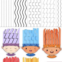 趣味剪纸-小小理髮師（六款娃娃頭+100張剪紙）角色扮演學校 理髮師 剪紙學習 精細動作 專注力教學