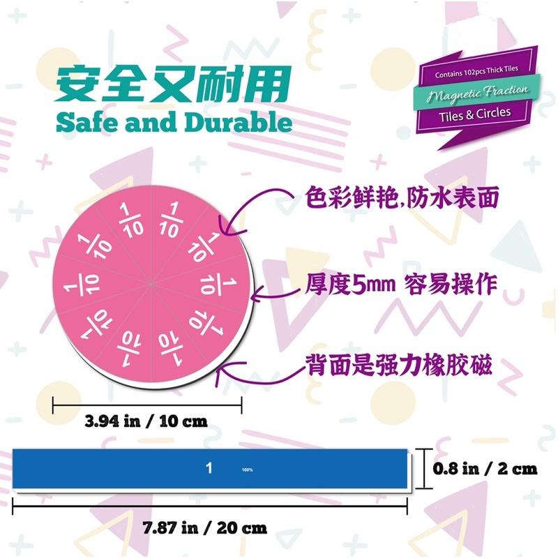 磁性數學分數圓盤片與分數加減組合教具 分數的加減法 分數的比大小 分數教學 分數較具 分數教材-細節圖6