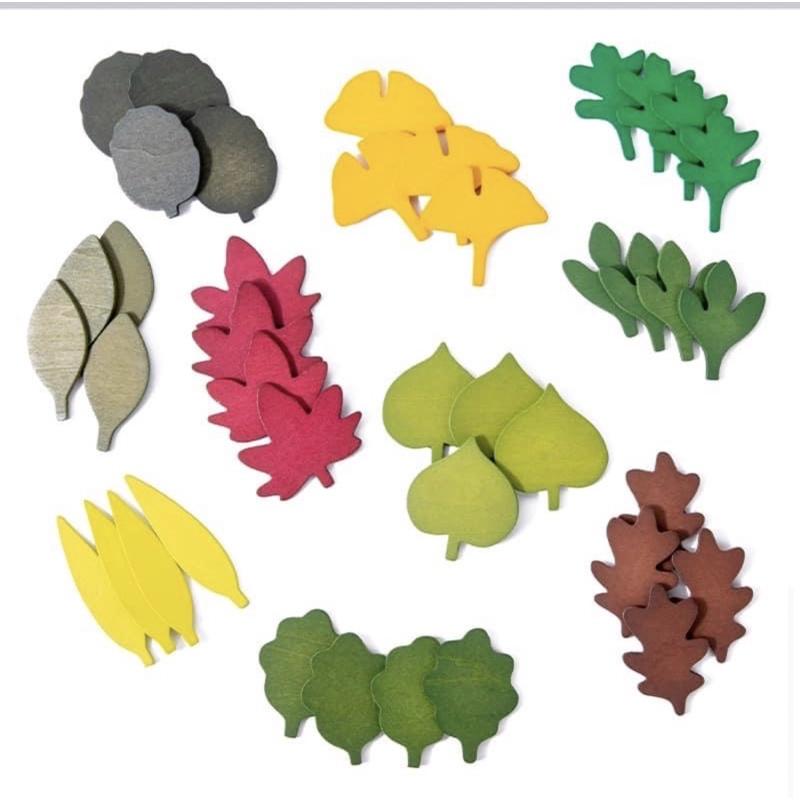 木製樹葉系列 鬆散葉子拼搭盒 葉子素材 葉片素材 天然素材 角落區 葉子認識 葉片素材 鬆散素材 葉子認知-細節圖2