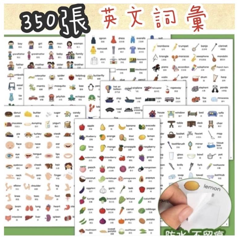 A4款10張英文日常用貼紙標籤（一組共200張小貼紙）家庭英語日常口語 便利貼紙親子對話練習  兒童早教啓蒙英文貼紙-細節圖5