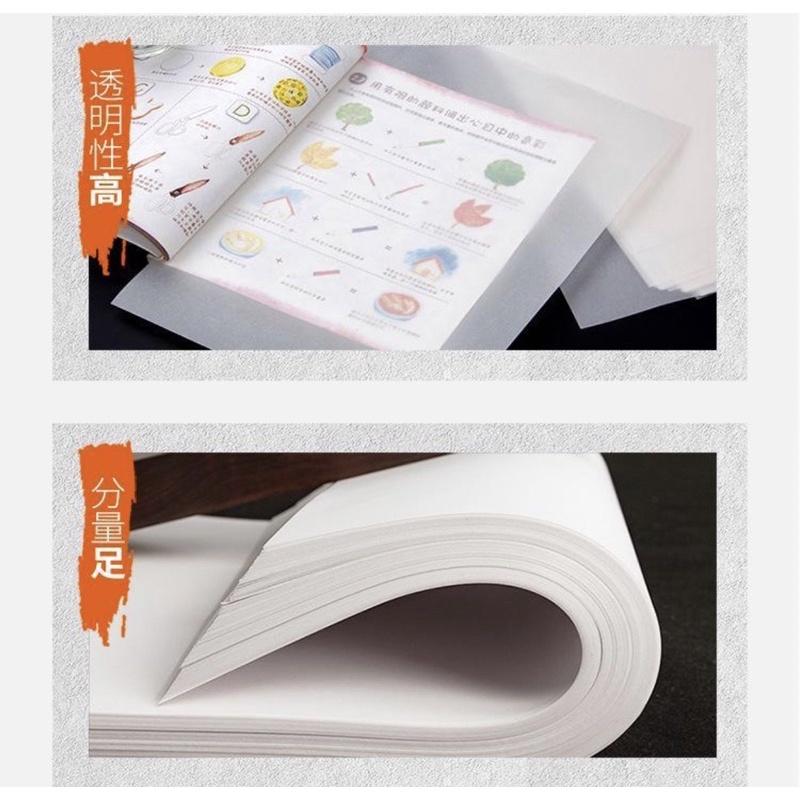 A4款透明 描圖紙 一包100張 畫畫臨摹紙也很好 玻璃紙 創作貼畫底紙 及學習好物描圖紙臨摹紙描圖紙 臨摹紙-細節圖2
