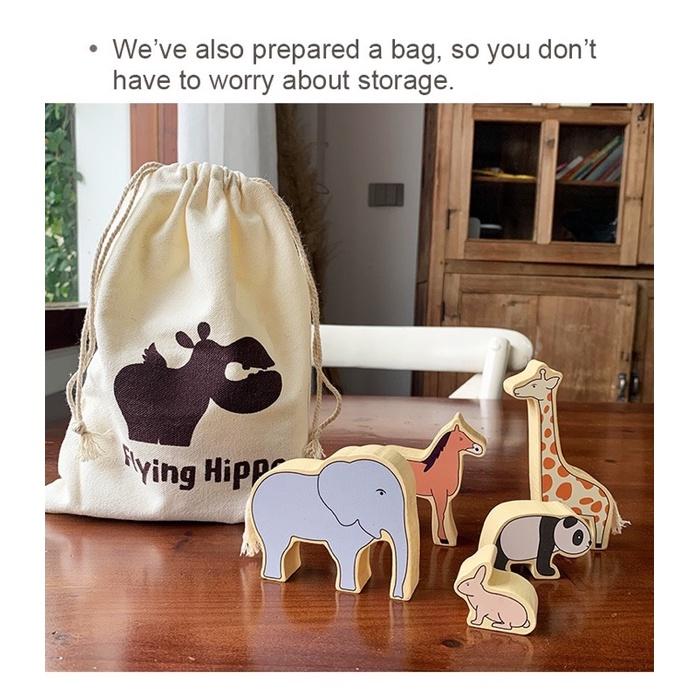 木製質感風動物組  木質動物 動物素材 動物玩具 動物教學 訓練小肌肉發展 扮演遊戲 堆疊遊戲 動物平衡 動物疊疊樂-細節圖6