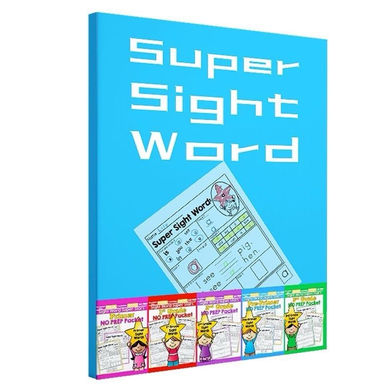 Sight Word Super Stars 220高頻詞練習冊（一套五本） 英文練習本 英文練習塗鴉本 英文塗鴉本-細節圖2