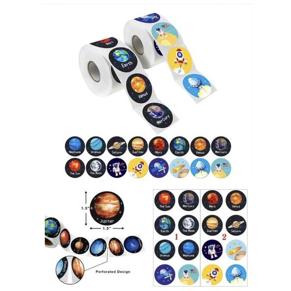 英文獎勵貼紙 獎勵貼紙 聖誕貼紙 包裝貼紙 聖誕節行星🪐 銀河系貼紙 銀河系貼紙 九大行星貼紙 星球貼紙-細節圖7