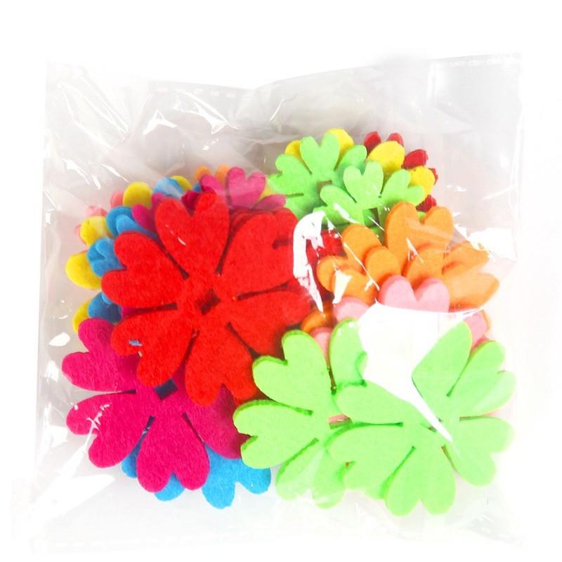 花主題 花片材料包 不織布花朵造型片 花材料包 布織布花材料包 花片材料 布織布貼片 布織布材料包 愛心貼片-細節圖4