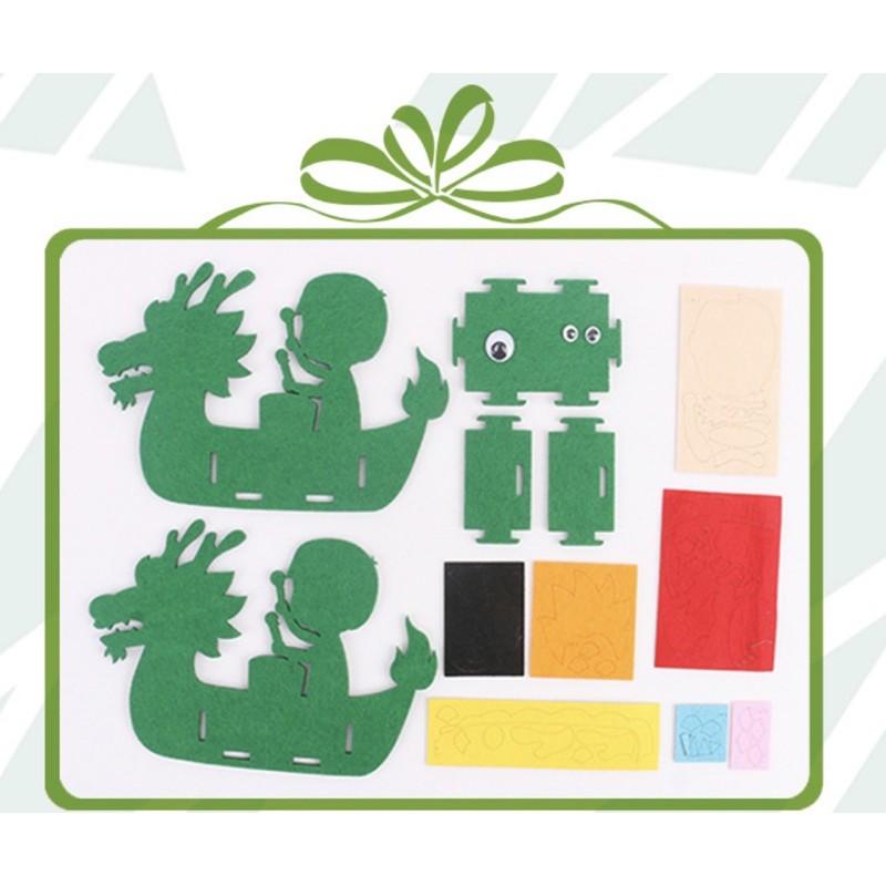 划龍舟, 端午節材料包❤️布織布龍舟款DIY，划龍舟材料包、龍舟彩繪、龍舟搖搖材料包-細節圖3