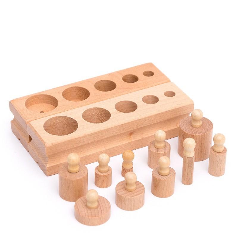 手眼協調教具，早教益智玩具 圓柱體插座蒙氏教具 (4個一組）蒙氏 蒙台 蒙特梭利 插座圓柱體-細節圖2