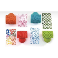 動物橡膠印.diy繪畫工具四款印章,動物們的紋路印章 動物紋路印章 紋路印章 手指印章手指套印章 拓印印章 拓印教材