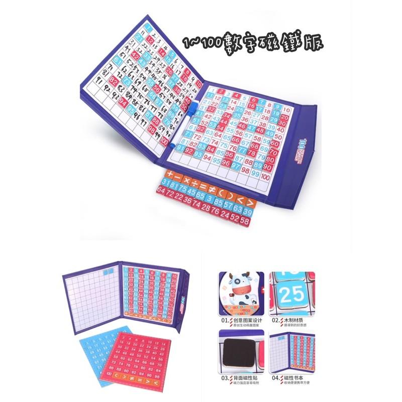現貨❤️1～100數字練習磁鐵版數字磁鐵1-100，數字磁鐵、木製蒙特梭利教具1-100數字板 蒙特數學 數字板 數字版-細節圖2