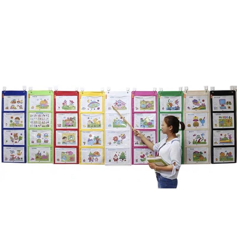 作品展示袋 繪本收納格 A4繪圖透明掛袋、繪本收納袋 書本收納袋、收納袋、文具收納 圖片收納 書本收納袋 繪本袋-細節圖4