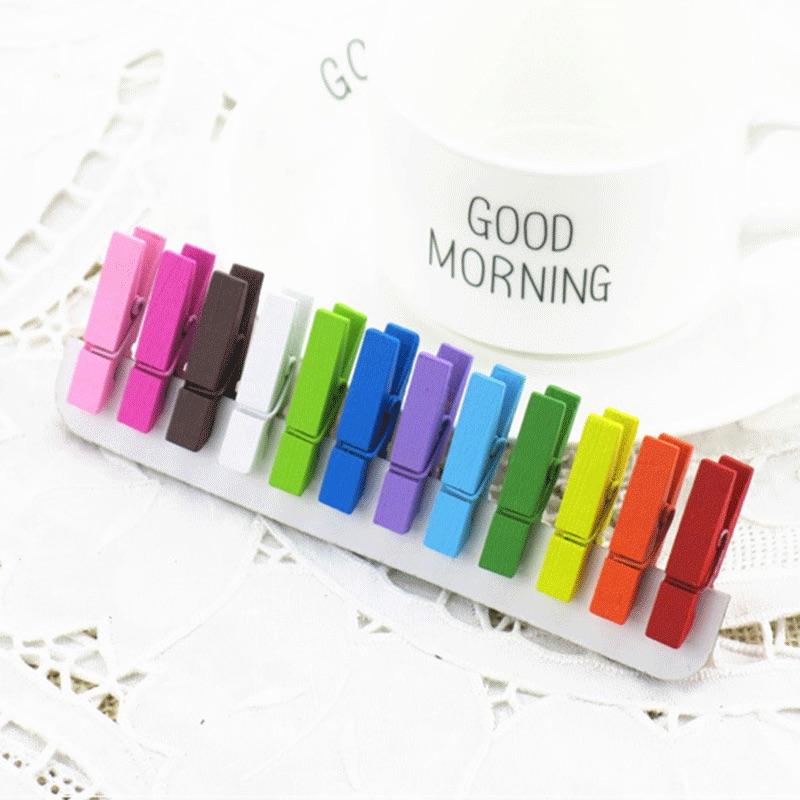 100個木夾 不用1$裝飾夾子、木製彩色夾子 小木夾 木夾 佈置夾子 彩色夾-細節圖3